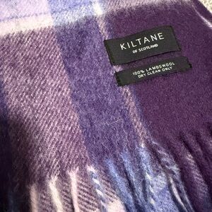 Kiltane Purple Plaid Lambswool Scarf